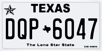 TX license plate DQP6047