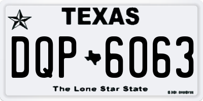 TX license plate DQP6063