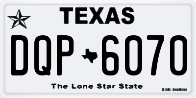 TX license plate DQP6070