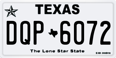 TX license plate DQP6072
