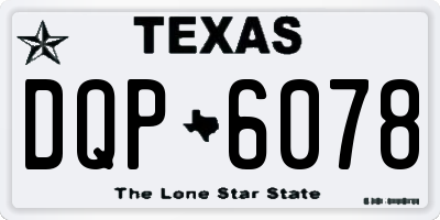 TX license plate DQP6078