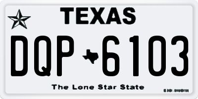 TX license plate DQP6103