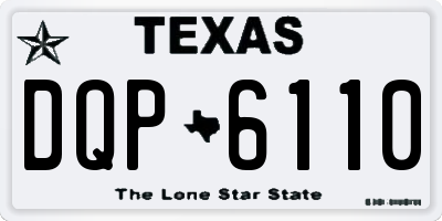 TX license plate DQP6110