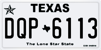 TX license plate DQP6113