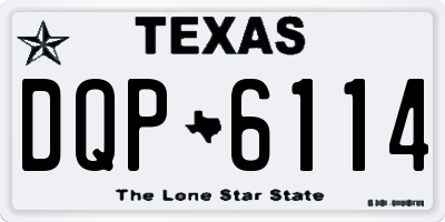 TX license plate DQP6114