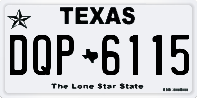 TX license plate DQP6115