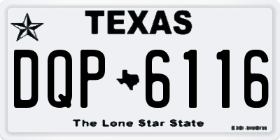 TX license plate DQP6116