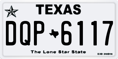 TX license plate DQP6117