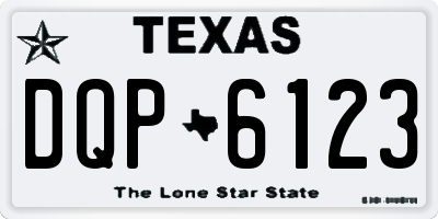 TX license plate DQP6123