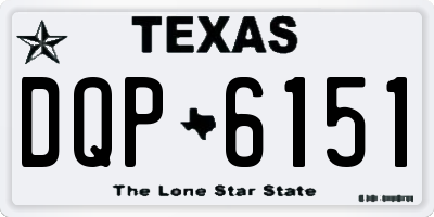 TX license plate DQP6151