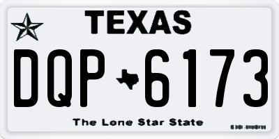 TX license plate DQP6173