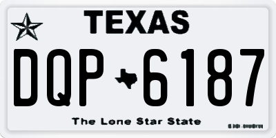 TX license plate DQP6187