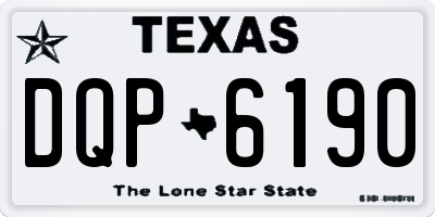 TX license plate DQP6190