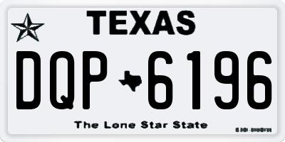 TX license plate DQP6196
