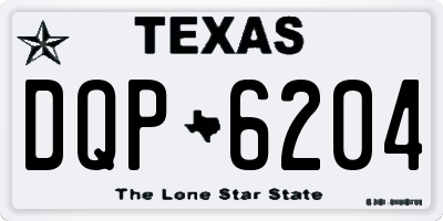 TX license plate DQP6204