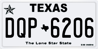 TX license plate DQP6206