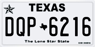 TX license plate DQP6216