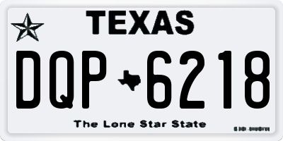 TX license plate DQP6218