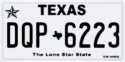 TX license plate DQP6223