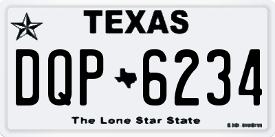 TX license plate DQP6234