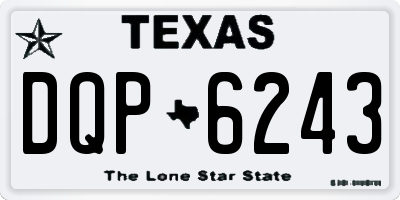 TX license plate DQP6243