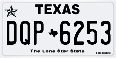 TX license plate DQP6253