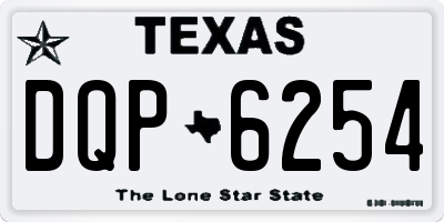 TX license plate DQP6254