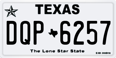 TX license plate DQP6257