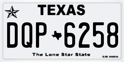 TX license plate DQP6258