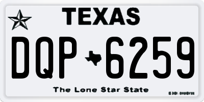 TX license plate DQP6259