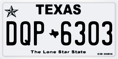 TX license plate DQP6303