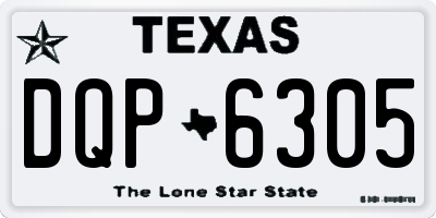 TX license plate DQP6305