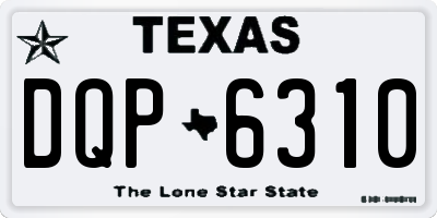 TX license plate DQP6310