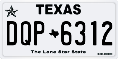 TX license plate DQP6312