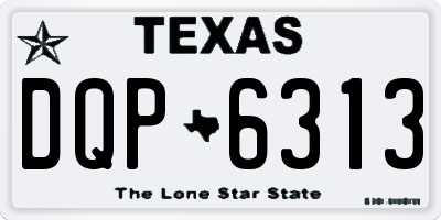 TX license plate DQP6313