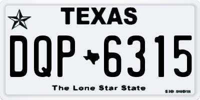 TX license plate DQP6315