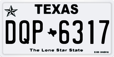 TX license plate DQP6317