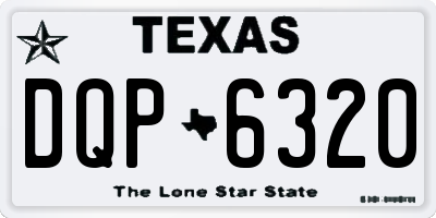 TX license plate DQP6320