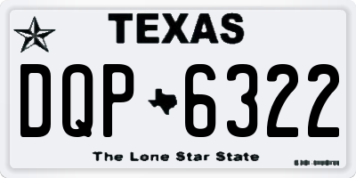 TX license plate DQP6322