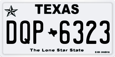 TX license plate DQP6323