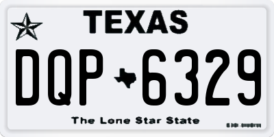 TX license plate DQP6329