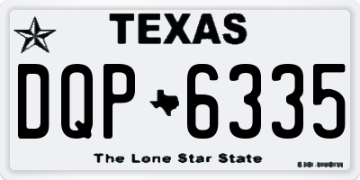 TX license plate DQP6335