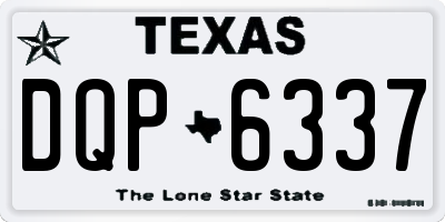 TX license plate DQP6337