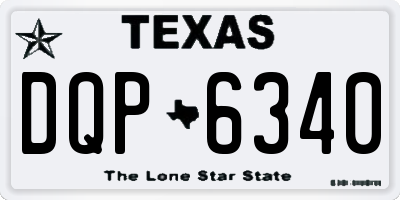 TX license plate DQP6340