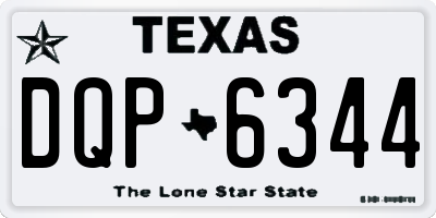 TX license plate DQP6344