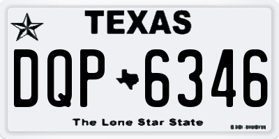 TX license plate DQP6346