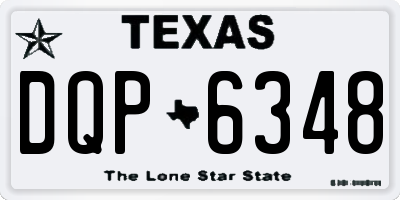 TX license plate DQP6348