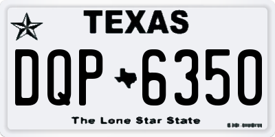 TX license plate DQP6350