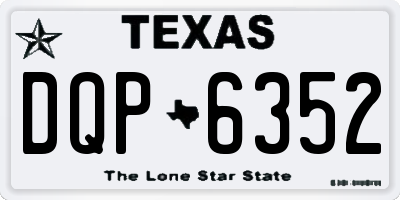 TX license plate DQP6352