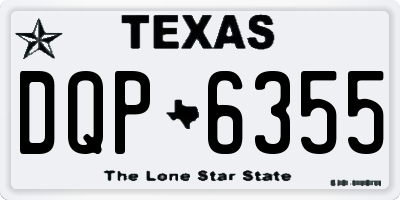 TX license plate DQP6355